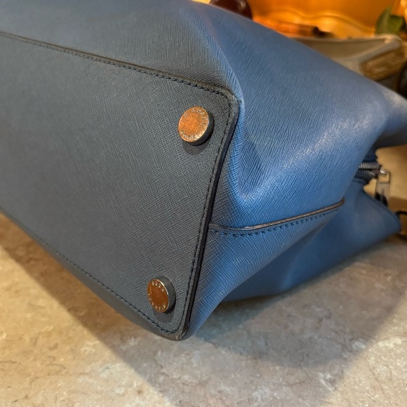 Michael Kors Blue Satchel w/ Optional crossbody Strap & Structured Design - Picture 8 of 15